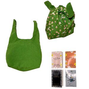 Marc Jacobs Daisy Wild Green Corduroy Tie Top Pouch Floral Fabric Bag EDP 5PC